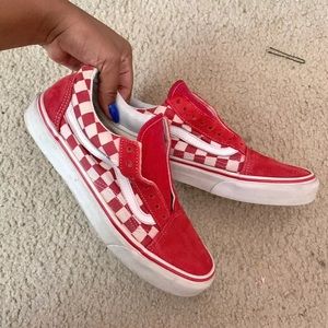 NEED GONE- Red Checkerboard Vans